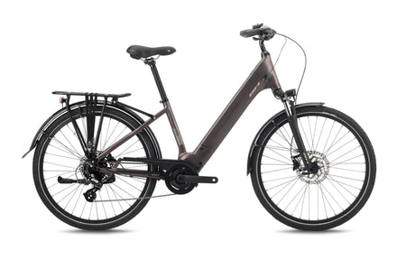 Vélo électrique urbain BH ATOM STREET, coloris rouge marron sable