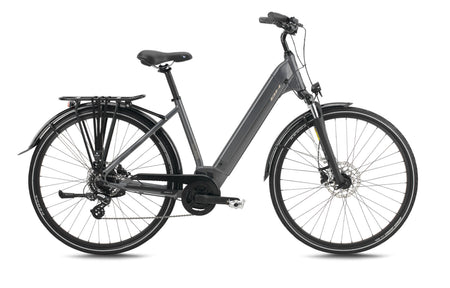 Vélo électrique urbain BH ATOM CITY WAVE, coloris gris foncé et cuivre
