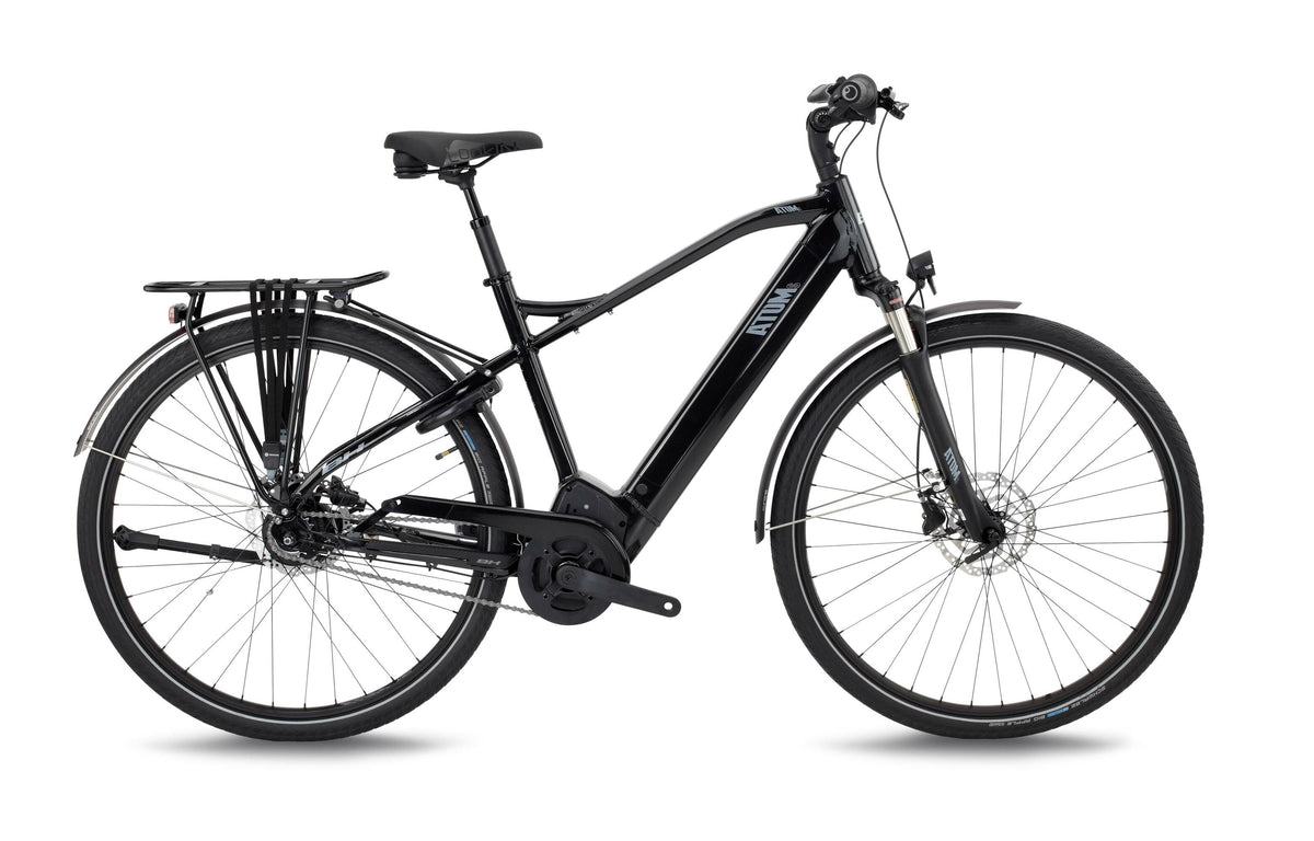 Vélo électrique urbain BH ATOMs DIAMOND PRO, coloris noir et argent