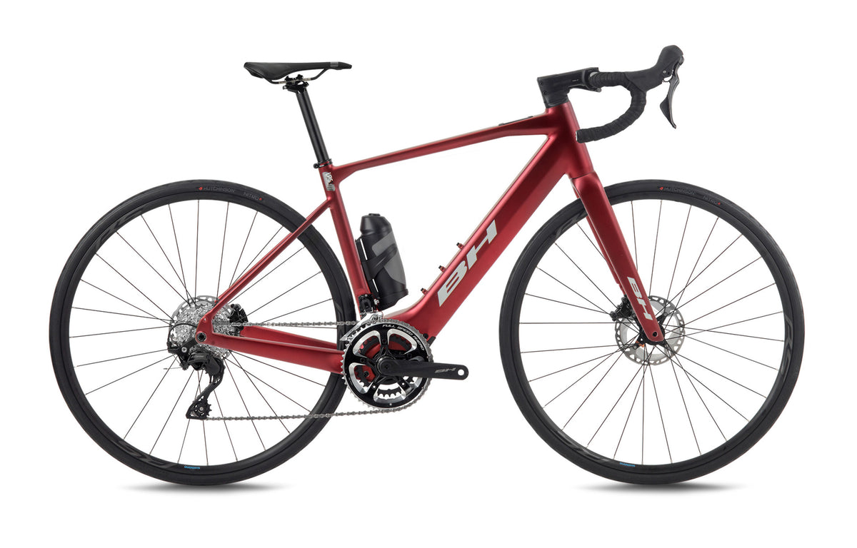 Vélo de route électrique BH iRS1 1.2, coloris grenat et gris