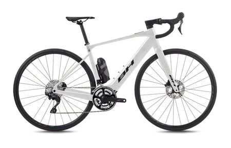 Vélo de route électrique BH iRS1 1.2, coloris blanc et carbone
