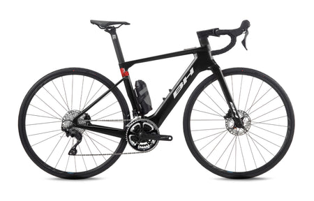 Vélo de route électrique BH iRS1 CARBON 1.4, coloris anthracite et rouge