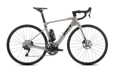 Vélo de route électrique BH iRS1 CARBON 1.4, coloris gris clair et anthracite