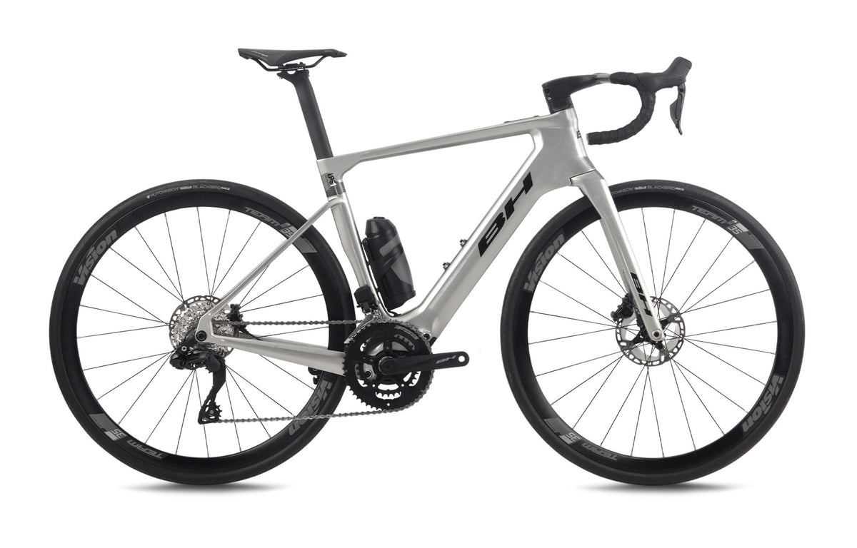 Vélo de route électrique BH iRS1 CARBON 1.5, coloris gris clair et anthracite