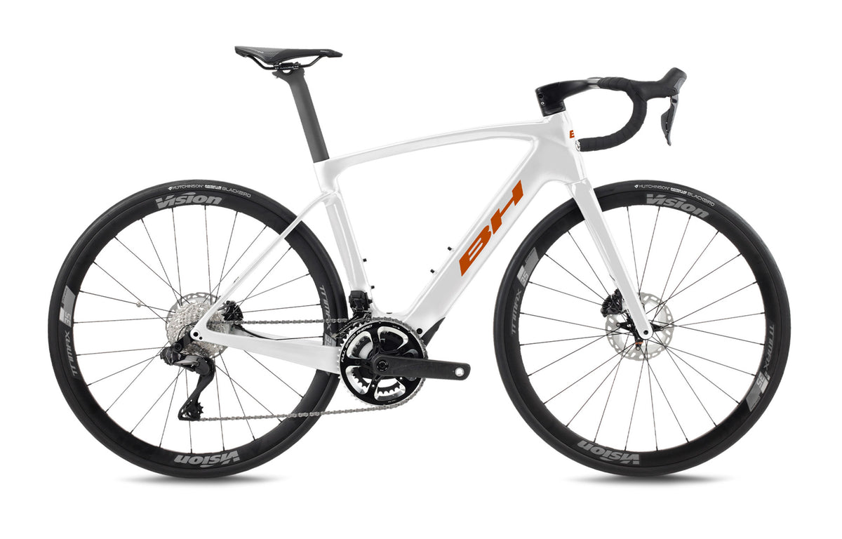 Vélo de route électrique BH iRS1 CARBON 1.6, coloris blanc oxydé