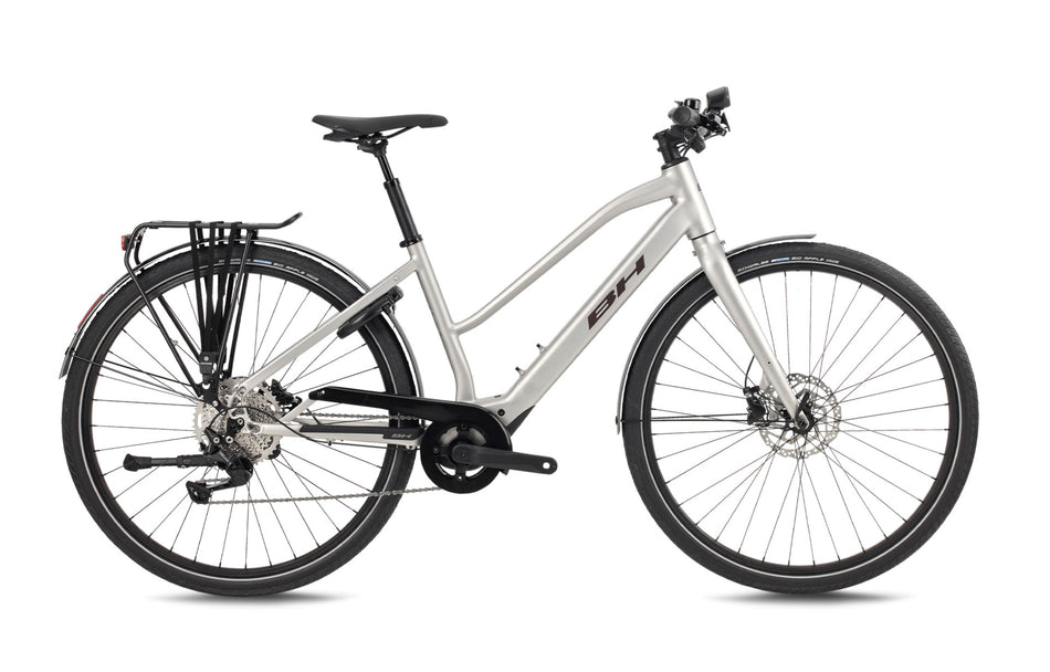 Vélo électrique hybride BH CORE JET, coloris sable et grenat