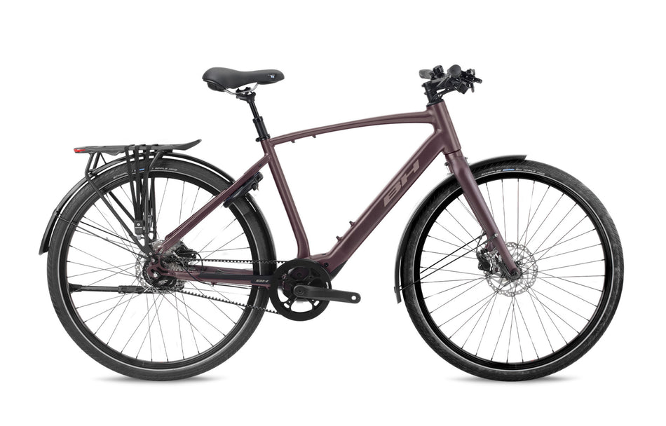 Vélo électrique urbain BH CORE CROSS PRO, coloris rouge foncé mat