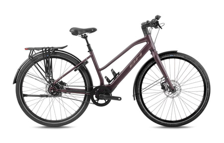 Vélo électrique urbain BH CORE JET PRO, coloris rouge foncé mat