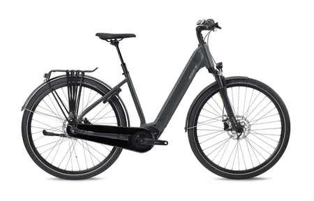 Vélo électrique urbain BH ATOM+ SL DIAMOND WAVE PRO, coloris gris foncé et gris clair