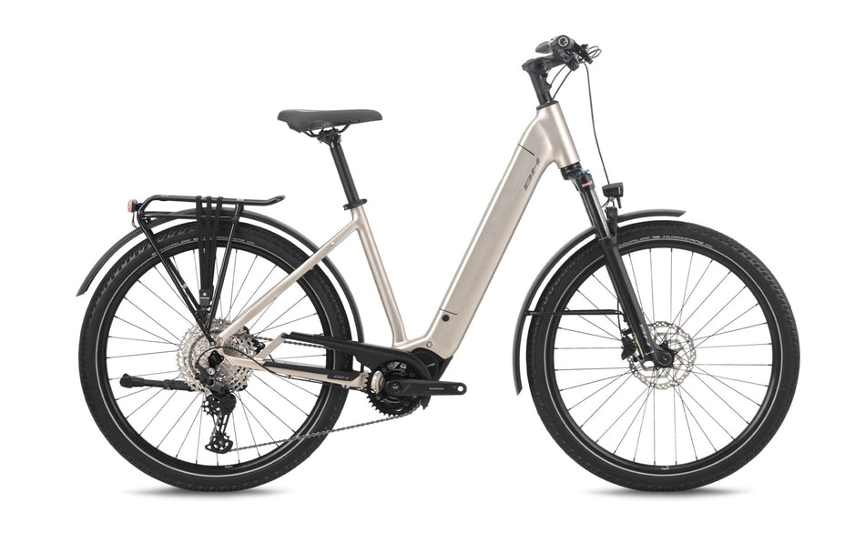 Vélo électrique urbain BH ATOM+ SL SUV PRO, coloris bleu gris pâle