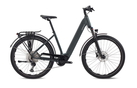 Vélo électrique urbain BH ATOM+ SL SUV PRO, coloris gris foncé et clair