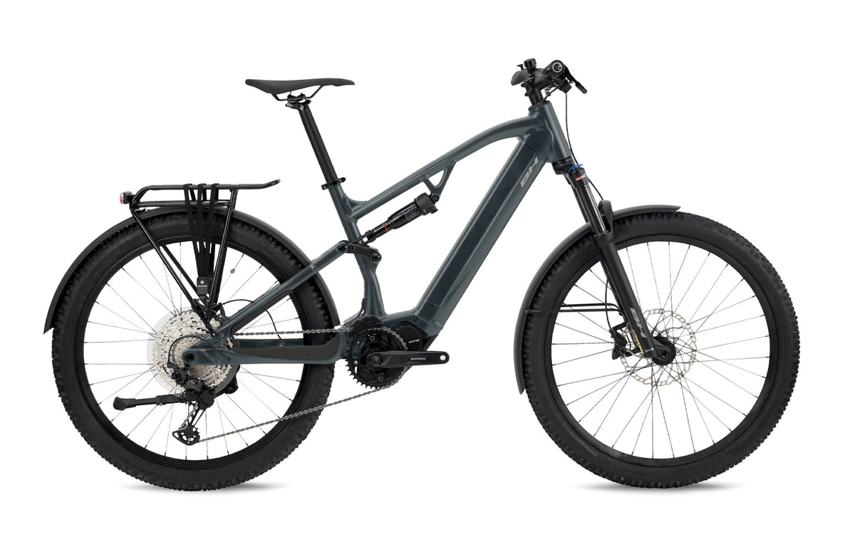 Vélo électrique urbain BH ATOM+ SL SUV PROSE, coloris gris foncé et gris clair