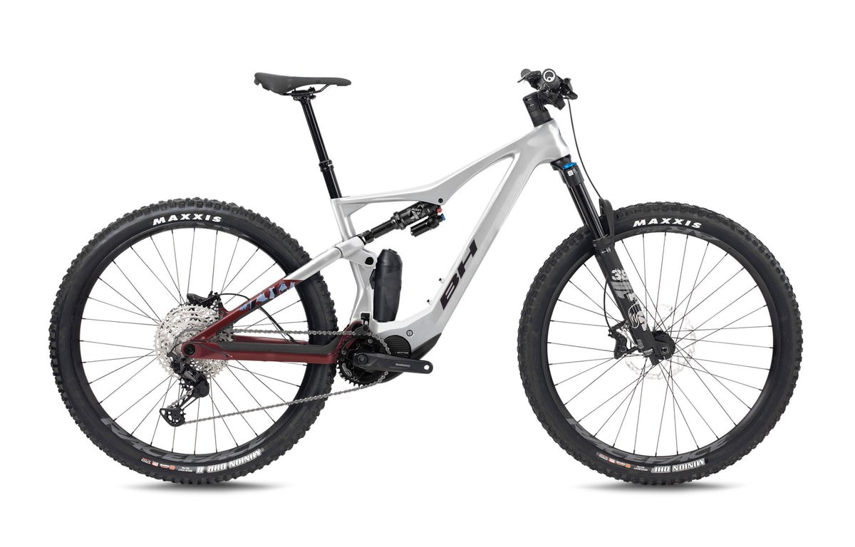 VTT électrique trail BH iLYNX+ SL TRAIL CARBON 8.6, coloris gris clair et grenat