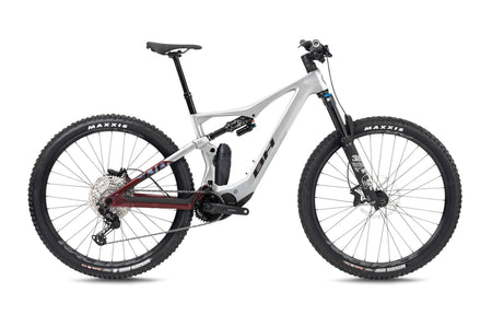 VTT électrique trail BH iLYNX+ SL TRAIL CARBON 8.6, coloris gris clair et grenat
