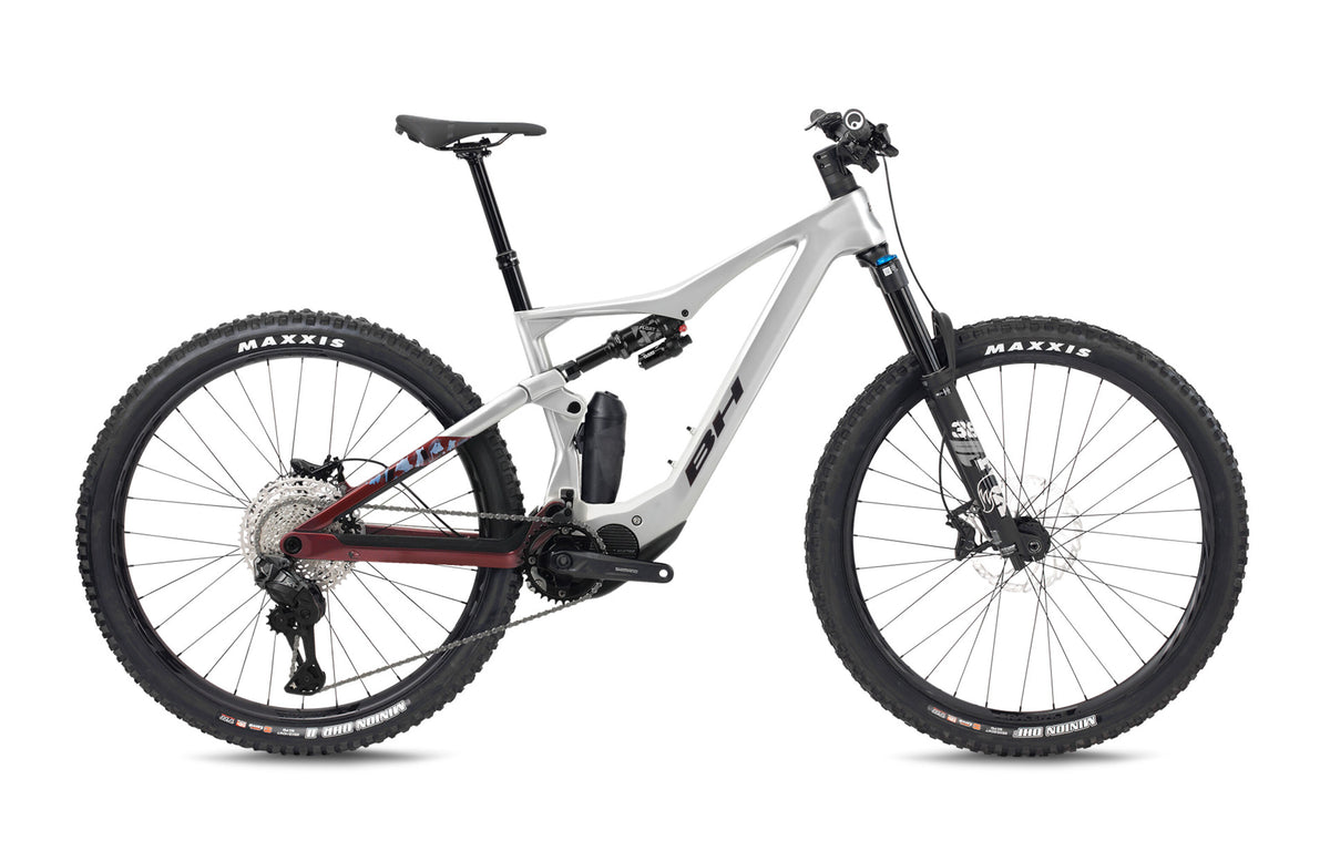VTT électrique trail BH iLYNX+ SL TRAIL CARBON 8.7, coloris gris clair et grenat