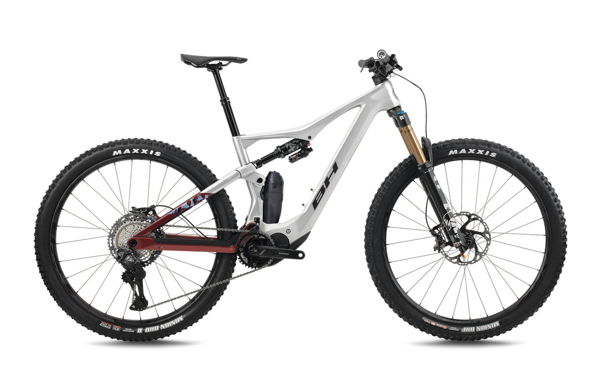 VTT électrique trail BH iLYNX+ SL TRAIL CARBON 8.8, coloris gris clair et grenat