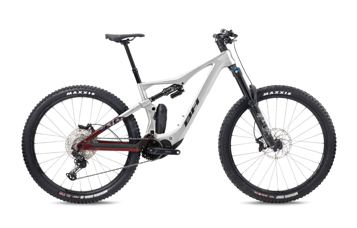 VTT électrique enduro BH iLYNX+ SL ENDURO CARBON 9.6, coloris gris clair et grenat