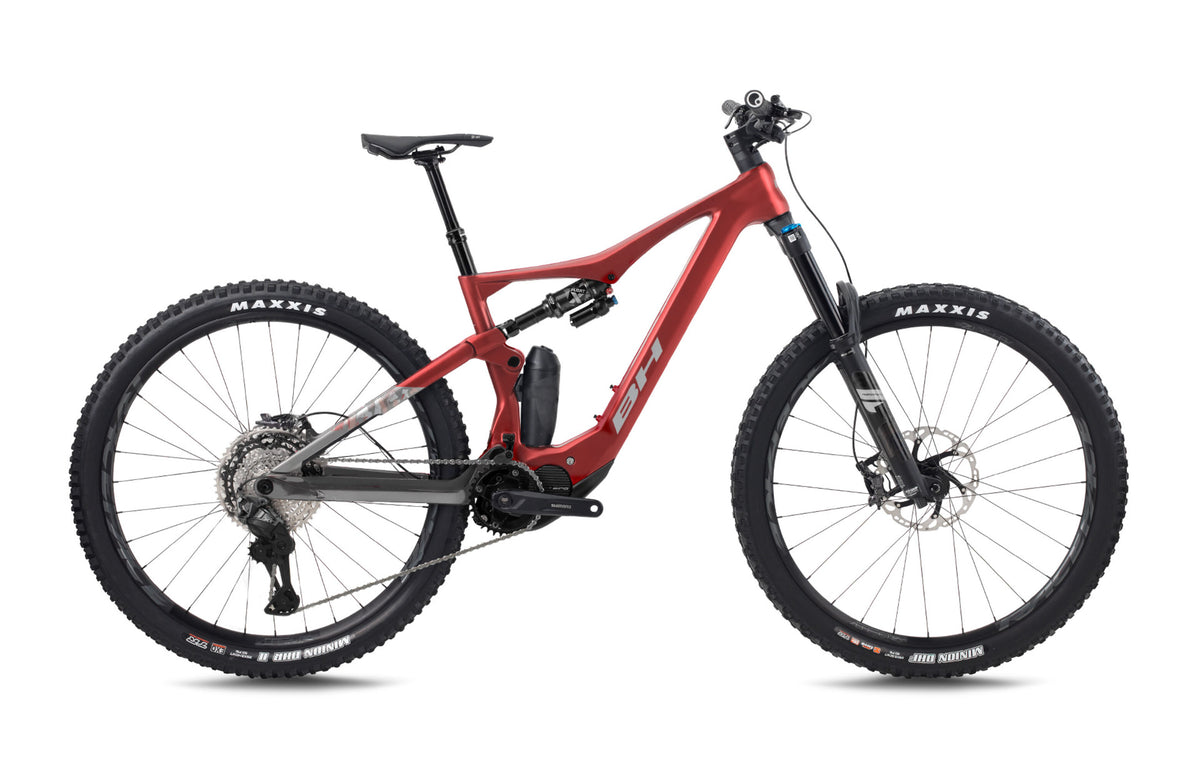 VTT électrique enduro BH iLYNX+ SL ENDURO CARBON 9.7, coloris grenat, gris foncé et gris pâle