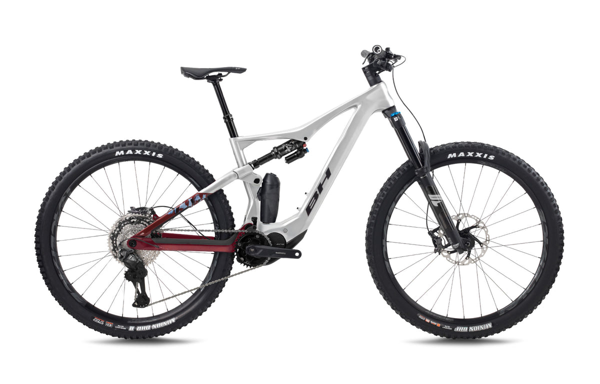 VTT électrique enduro BH iLYNX+ SL ENDURO CARBON 9.7, coloris gris clair, grenat et gris foncé