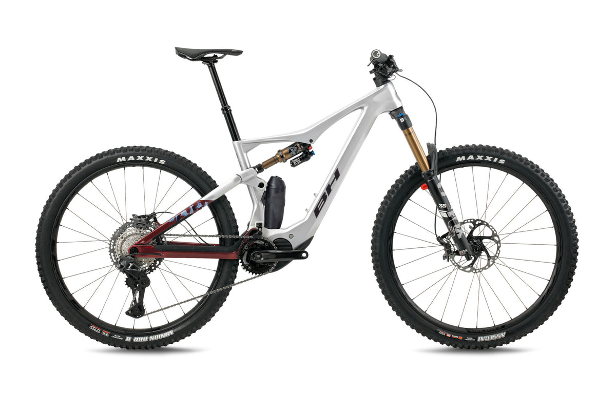 VTT électrique enduro BH iLYNX+ SL ENDURO CARBON 9.8, coloris gris clair et grenat