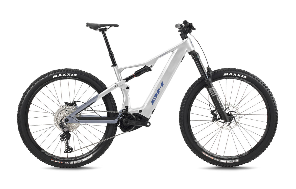 VTT électrique enduro BH iLYNX+ NX ENDURO 9.0, coloris gris clair, cobalt et gris foncé
