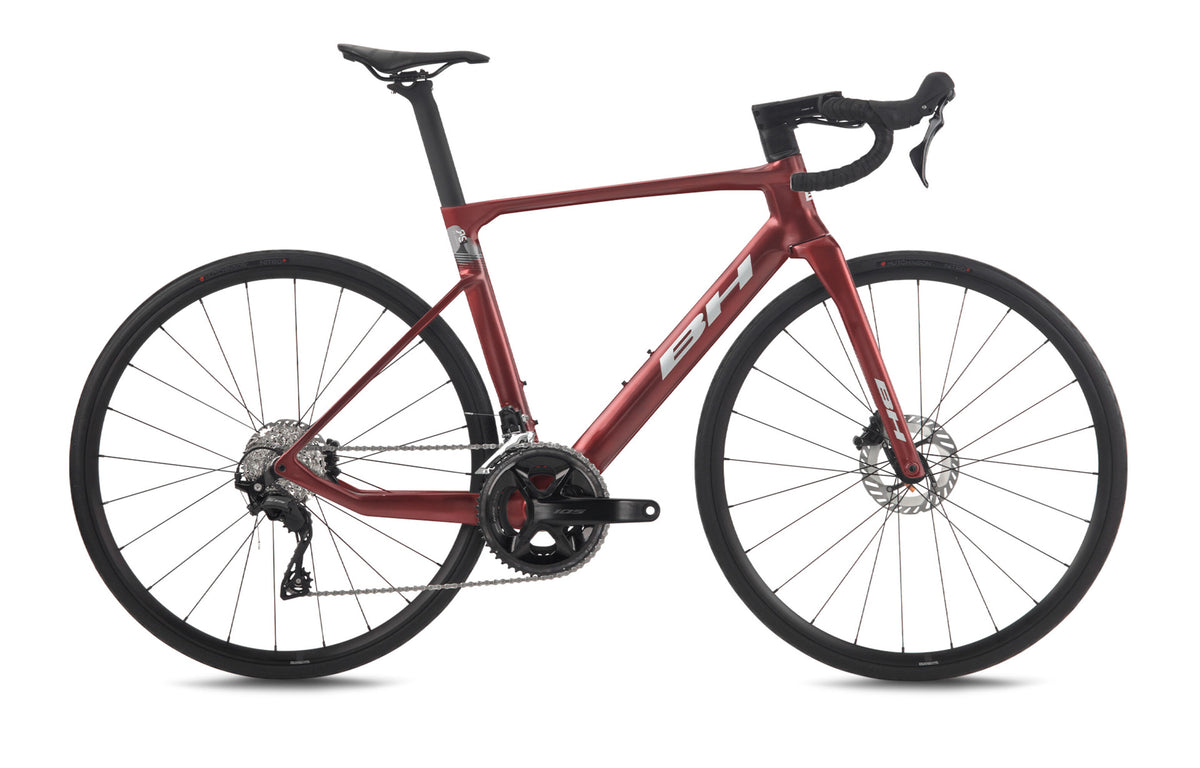 Vélo de route BH RS1 3.5, coloris grenat et gris