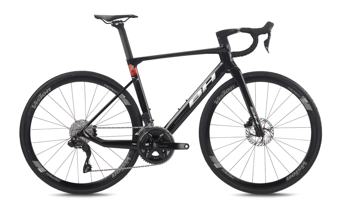 Vélo de route BH RS1 4.0, coloris anthracite et rouge