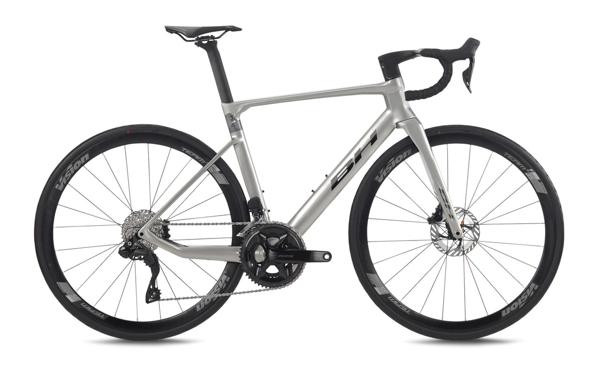 Vélo de route BH RS1 4.0, coloris gris clair et anthracite