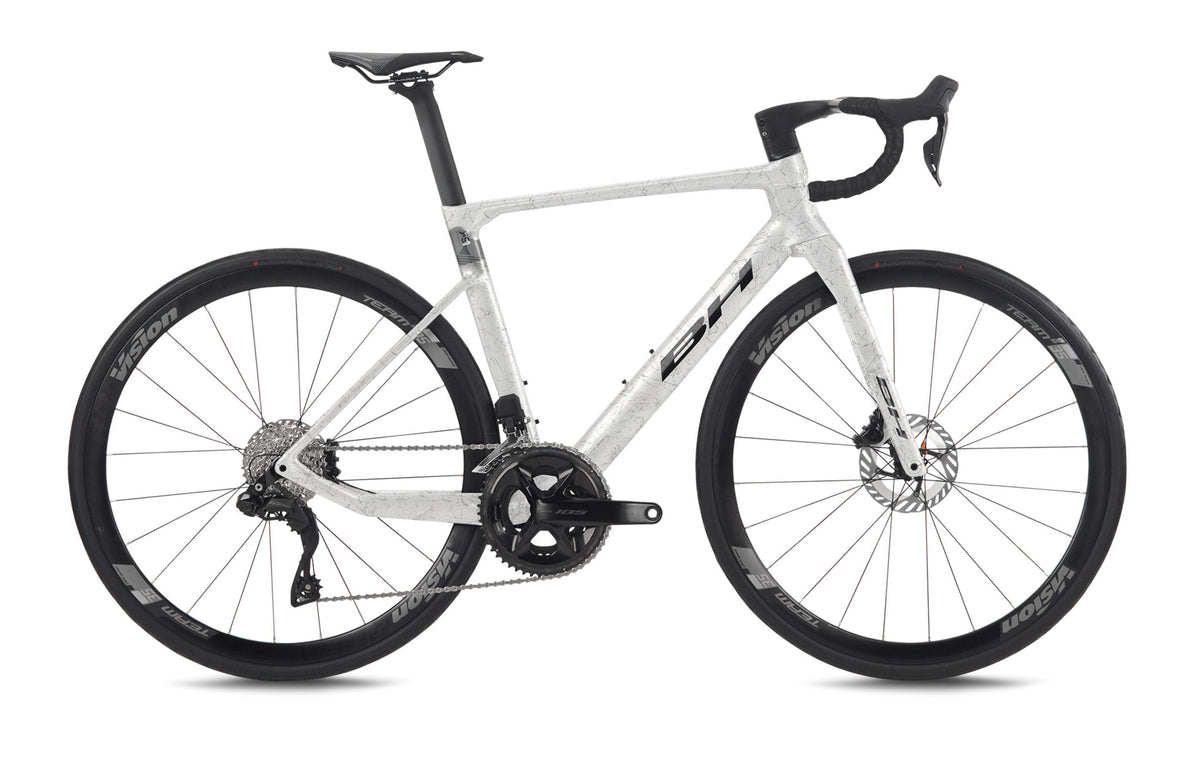 Vélo de route BH RS1 4.0, coloris blanc et carbone