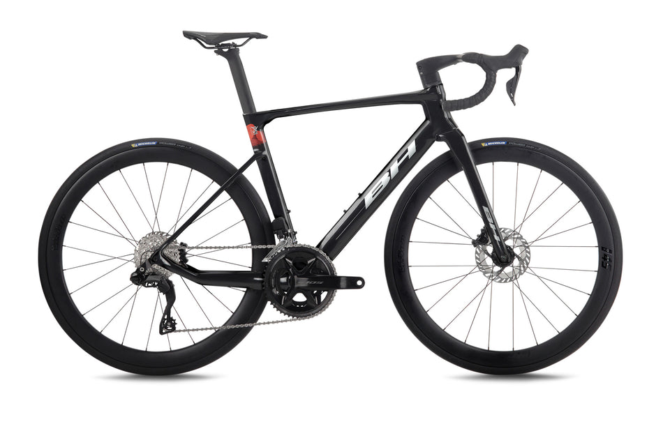 Vélo de route compétition BH RS1 4.5, coloris anthracite, gris clair et rouge