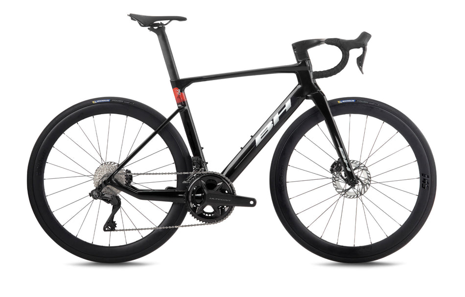 Vélo de route aéro BH RS1 5.5, coloris anthracite, gris clair et rouge