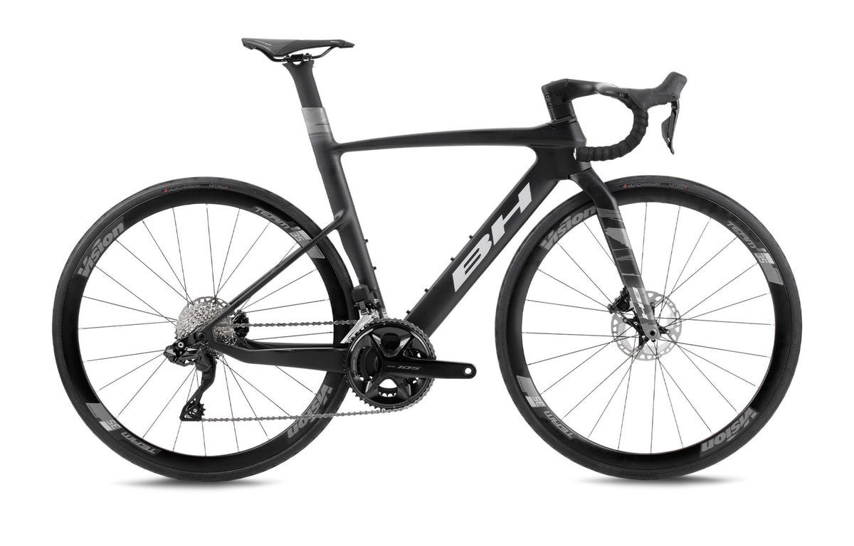Vélo de route compétition BH AEROLIGHT 6.0, coloris noir et gris
