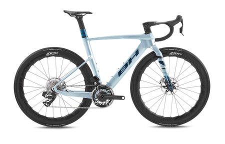Vélo de route compétition BH AEROLIGHT 9.0, coloris bleu cobalt et argent