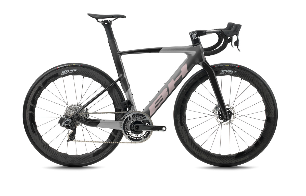 Vélo de route compétition BH AEROLIGHT 7.5, coloris anthracite et gris foncé