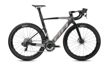 Vélo de route compétition BH AEROLIGHT 7.5, coloris anthracite et gris foncé