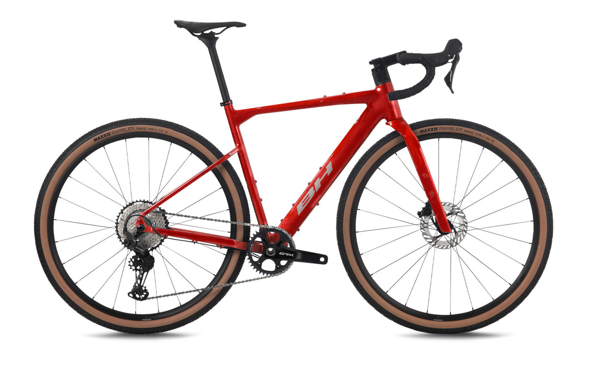 Vélo gravel BH GRAVELX 1.5, coloris bordeaux et gris clair
