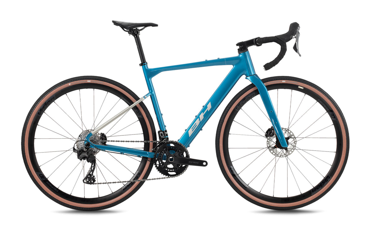 Vélo gravel BH GRAVELX 1.8, coloris cobalt et sable