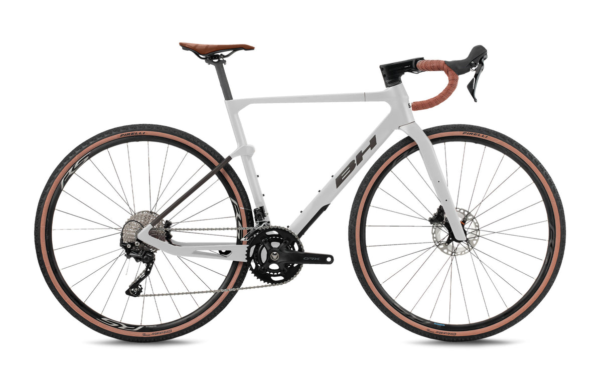 Vélo gravel BH GRAVELX 2.0 AT, coloris gris clair anthracite