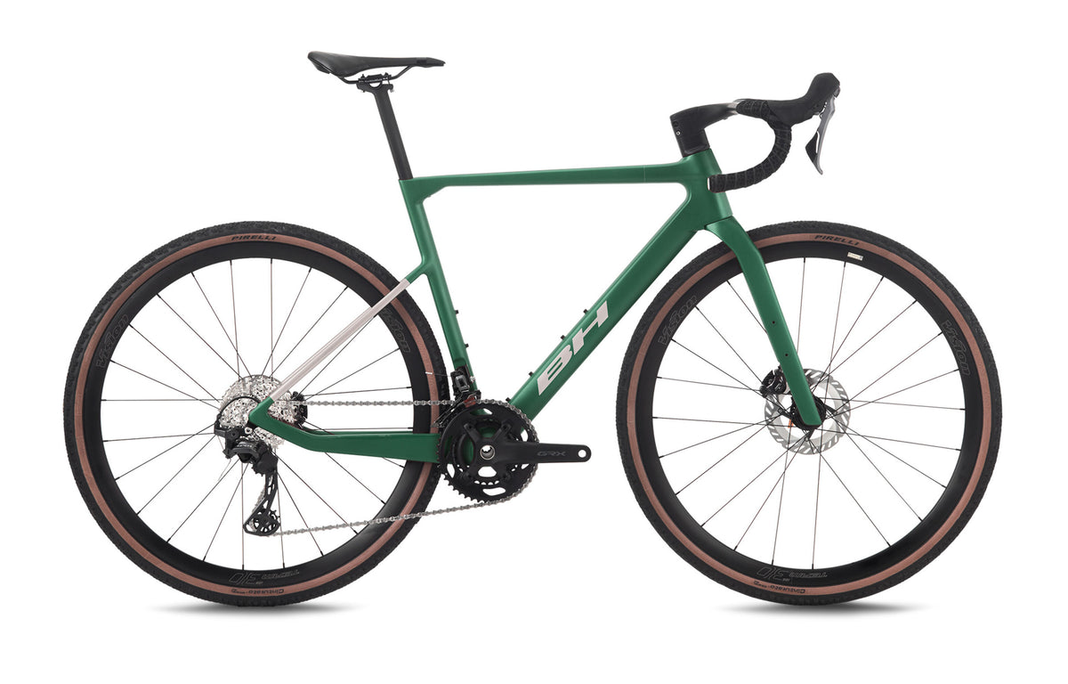 Vélo gravel BH GRAVELX 5.5 R, coloris vert sapin et sable