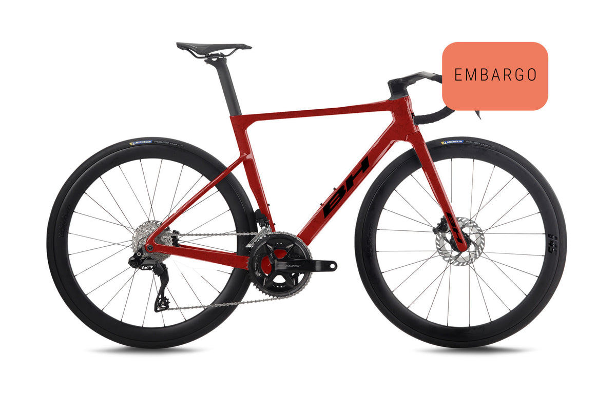 Vélo de route de compétition BH ULTRALIGHT 6.0, coloris rouge et anthracite