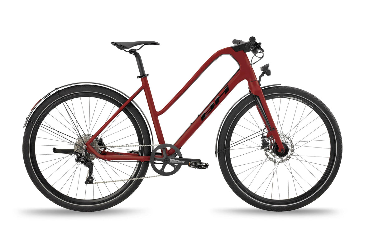 Vélo fitness urbain BH OXFORD JET LITE, coloris rouge et noir