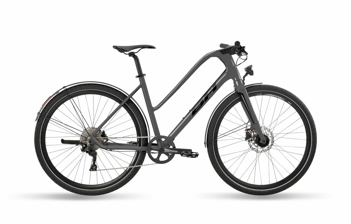 Vélo fitness urbain BH OXFORD JET LITE, coloris gris et noir