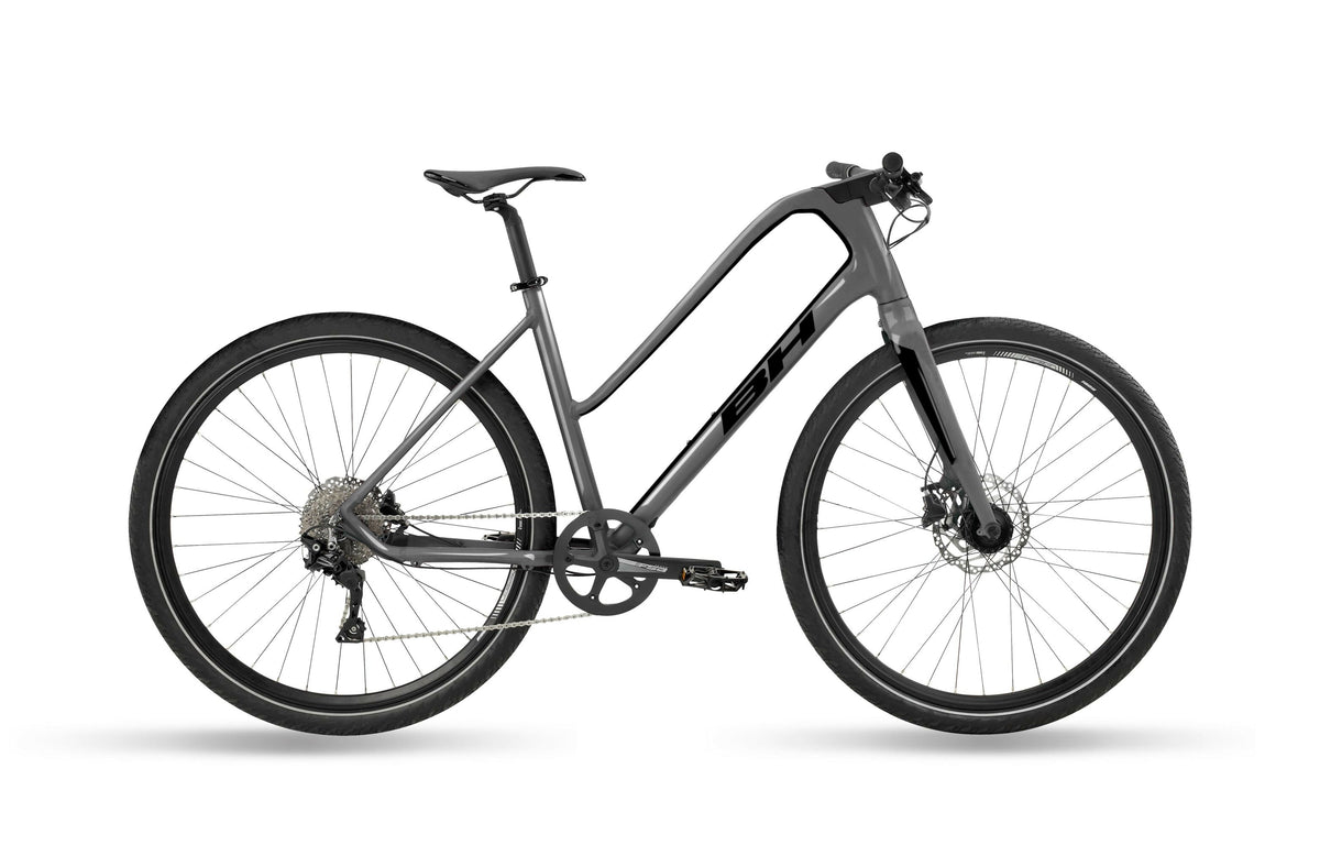 Vélo fitness urbain BH SILVERTIP JET LITE, coloris gris et noir
